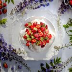 strawberries with wisteria