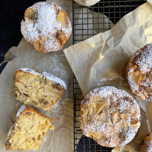 Overhead view of French Apple Cakes