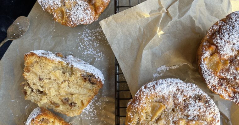 Overhead view of French Apple Cakes